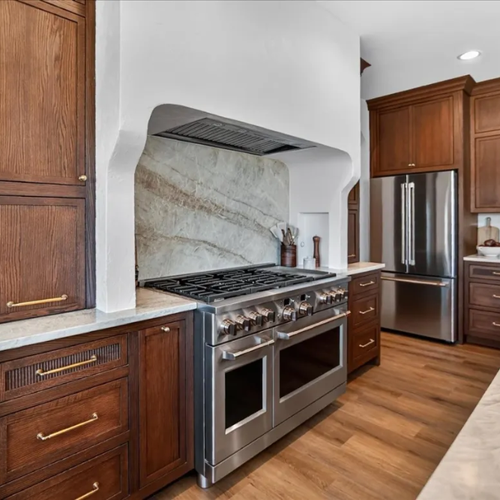 Coogan Builders kitchen with new LVP flooring by Bisbee's Flooring Center