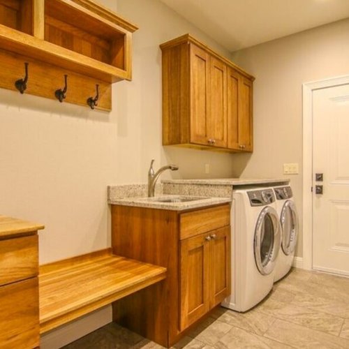 Tile flooring in laundry area in Sun Prairie, WI from Bisbee's Flooring Center