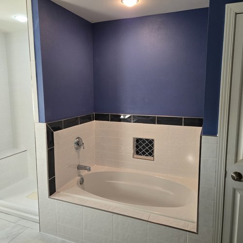 Tub tile installation by Bisbees in McFarland WI